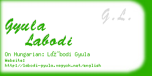 gyula labodi business card